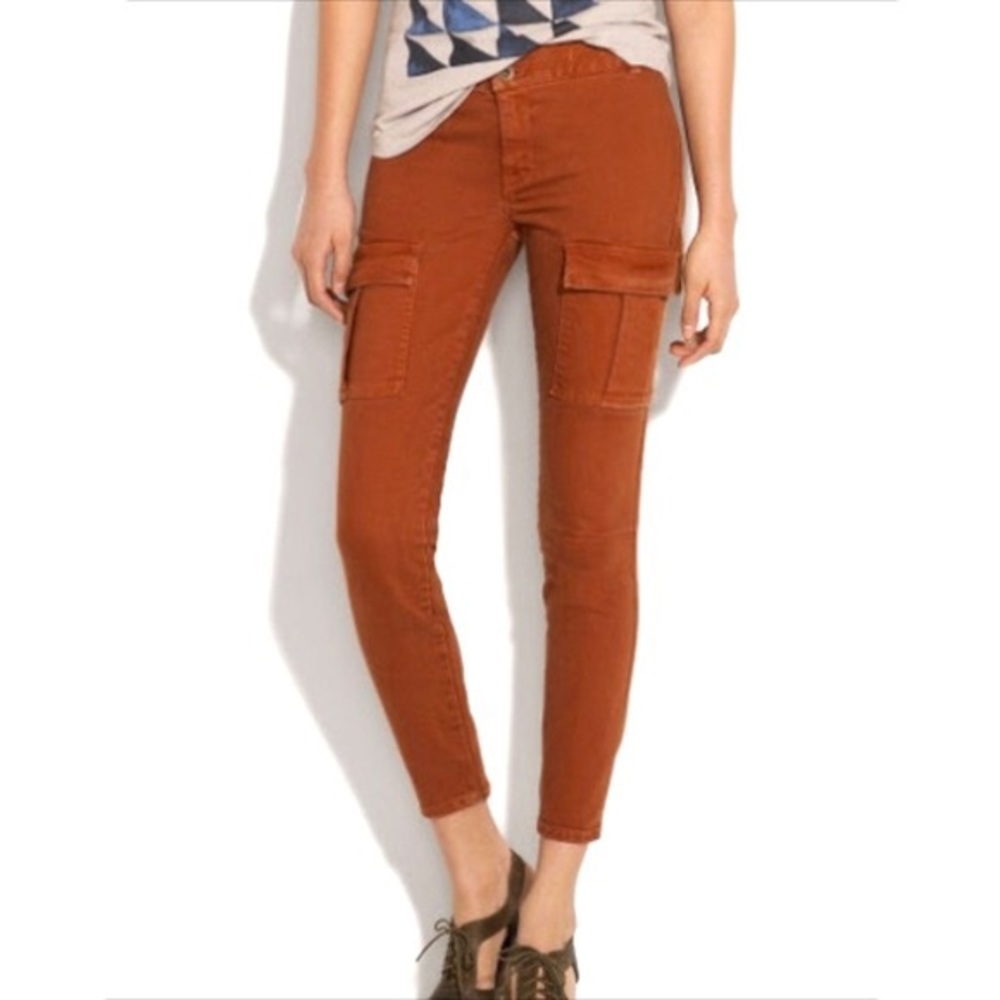 Madewell jeans Cadet Crop Cargo Rust waist 30